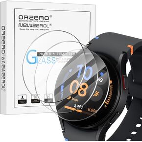 Orzero (3 Pack) Tempered Glass Watch Screen Protector for Samsung Galaxy Watch FE, 2.5D Arc Edges 9 Hardness High Definition Anti-Scratch Bubble Free