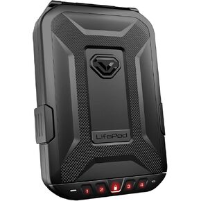 VAULTEK LifePod Secure Waterproof Travel Case Rugged Electronic Lock Box Travel Organizer Portable Handgun Case with Backlit Keypad (Covert Black X)