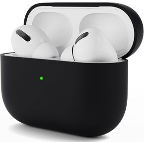 ORNARTO Compatible with Airpods Pro Case, Protective Liquid Silicone Case forAirPods Pro 2019 Soft Skin Front LED Visible Silicone Case, Pink
