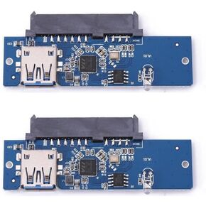 SATA to USB 3.0 Adapter (2-Pack) Converter Board for External Hard Drive 5v 5GBps Use 2.5 in HDD or SSD as USB Storage for PC/Mac/Linux