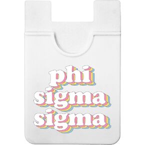 Sorority Shop Phi Sigma Sigma Koala Pouch - Retro Design Card Holder for Phone Case- Phone Wallet Stick On - Ultra-Thin and Lightweight Phone Case Wallet - Holds Cards and Cash