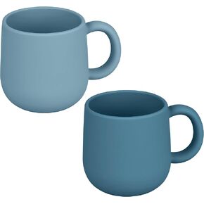 Pack of 2 Silicone Drinking Mug Cup for Toddler Kids and Children (Color 1)