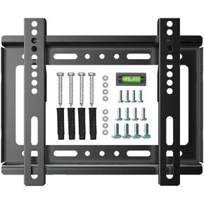 Fixed TV Wall Mount Bracket for Most 14~42 inch 4K LED LCD TVs & monitor, small Low Profile Wall Mount TV Bracket with Max VESA 200X200mm up to 66lbs, Ultra Slim TV Mount/Monitor wall Mount