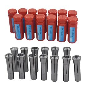 13Pcs Carbon Steel R8 Round Hole Spring Collet Set 1/8-7/8 Inch Fit for Machining Turning
