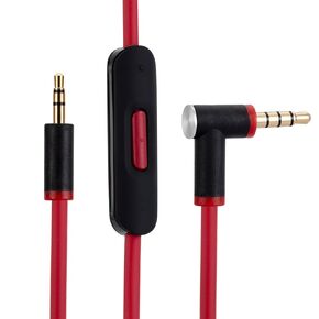 Solo 2 3 HD Replacement Headphone Audio Cable, Compatible with Beats by Dr. Dre Headphones Beats Solo Studio Detox Detox Pro Headphones 3.5mm Male to Male Audio Cable, Volume Control Remote-Talk 1.4M