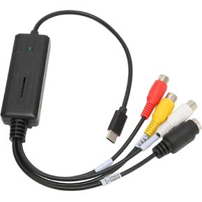 USB C 2.0 Audio for Capture Card Device, Type C Sound Video for Capture Card for RCA to USB Converter Adapter for Windows OS X Vista XP 10 8