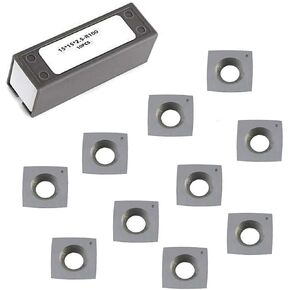15mmx15mmx2.5mm R100 4" Radius Carbide Inserts Cutters For Byrd Shelix Cutterheads For Dewalt DW735 DW735X, Grizzly H9893 H7354-10 Pack