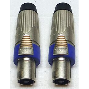 (2) Two Original NEUTRIK NLT4FX Female 4 Pole SpeakON Heavy Duty Cable Connector