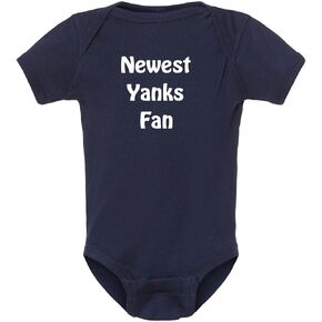 Yankees Fan Newest Yanks Fan Baby Baseball Bodysuit Outfit
