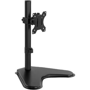 KKTONER Single Computer Monitor Stand Metal Base Free Standing Desk Vesa Mount for 13 inch to 32 inch Screen Height Adjustable Monitor Mount Full Motion Swivel Vesa 75*75mm/100*100mm Hold up 17.6Lbs