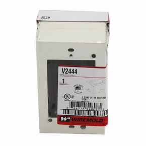 WIREMOLD LEGRAND V2444 V2400 STEEL EXTRA DEEP DEVICE BOX, IVORY