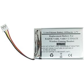 1050mAh 3.7V Replacement Battery for Razer NARI，NARI Ultimate Wireless Gaming Headset