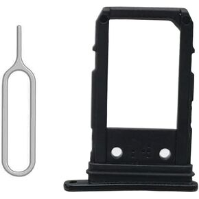SIM Card Tray Holder Slot with Rubber Waterproof Gasket Replacement incl. Open Eject Tool for Google Pixel 3a Black