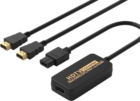 محول N64 إلى HDMI مع كابل HDMI لـ NGC Super NES، تحويل إشارة الفيديو N64 إلى إشارة HDMI، يدعم تحويل 16:9 و4:3 in Kuwait