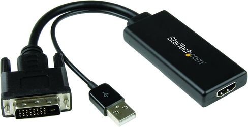 StarTech.com كابل محول DVI-D إلى VGA Active - 1080p - DVI إلى VGA Converter Box (DVI2VGAE)، أسود in Saudi Arabia
