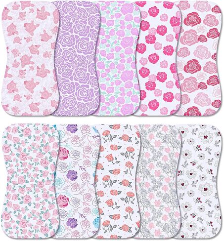 10-Pack Burp Cloths for Baby Boys and Girls - Organic Baby Burp Cloth,Baby Washcloths, Burp Rags, Large Neutral Burp Clothes for Newborn in Saudi Arabia