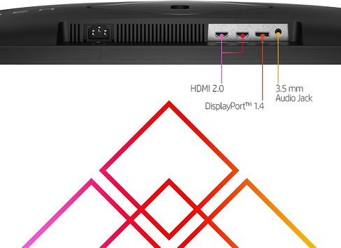 شاشة HP OMEN 27q 27 بوصة QHD للألعاب 165 هرتز IPS 1ms AMD Freesync Premium Console متوافقة مع DisplayPort Dual HDMI VESA قابلة للتركيب للكمبيوتر المحمول PS5 Xbox Desk Setup، أسود (متجدد) in Kuwait