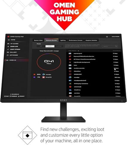 شاشة HP OMEN 27q 27 بوصة QHD للألعاب 165 هرتز IPS 1ms AMD Freesync Premium Console متوافقة مع DisplayPort Dual HDMI VESA قابلة للتركيب للكمبيوتر المحمول PS5 Xbox Desk Setup، أسود (متجدد) in Kuwait