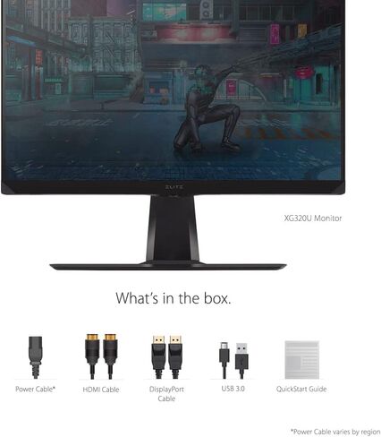 شاشة ألعاب فيوسونيك XG320U مقاس 32 بوصة بدقة 4K UHD 1 مللي ثانية و150 هرتز مع تقنية FreeSync Premium Pro وHDR 600 وHDMI ومنفذ DisplayPort وUSB وبيئة عمل متقدمة in Kuwait