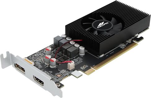 بطاقة رسومات VisionTek RX 550 LP 4GB GDDR5 ذات فتحة واحدة، DisplayPort/HDMI، ذاكرة عالية السرعة، دعم 4K، طاقة منخفضة، مروحة نشطة، تصميم مضغوط in Kuwait