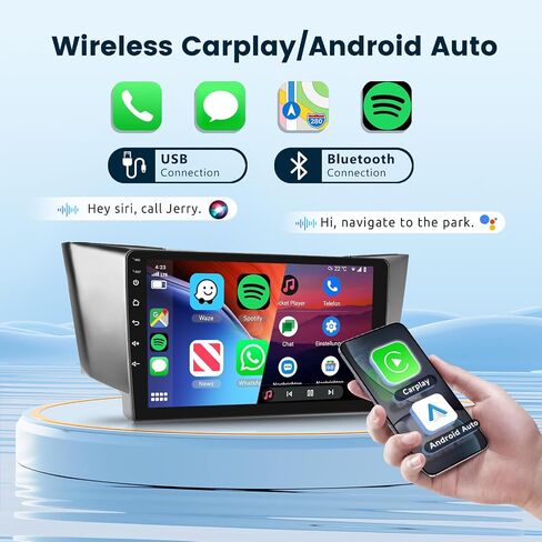 2G+64G for Lexus RX300/RX330/RX350 2004-2009 Android Car Stereo with Wireless Carplay Android Auto, 9 inch Touch Screen Bluetooth Car Radio with GPS Navi WiFi HiFi Audio SWC USB+HD Backup Camera in Saudi Arabia