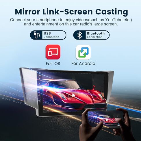2G+64G for Lexus RX300/RX330/RX350 2004-2009 Android Car Stereo with Wireless Carplay Android Auto, 9 inch Touch Screen Bluetooth Car Radio with GPS Navi WiFi HiFi Audio SWC USB+HD Backup Camera in Saudi Arabia