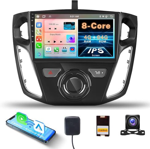 ستيريو راديو السيارة لسيارة Ford Focus 2012-2018، 8 Core 4G 64G Android 13 Wireless Carplay Android Auto Rimoody 9 بوصة تعمل باللمس GPS 4G-WiFi Bluetooth FM DSP-36 Mirror Link 59-UI Themes AHD كاميرا احتياطية in Kuwait