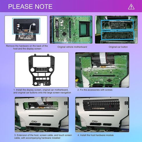 [8 Core 4G+64G] Android Car Radio for Ford Mustang 2015-2020 (Adapts to 3 Buttons Only) - 9 inch Touch Screen Car Play Stereo, DSP 32 EQ Audio/IPS Screen/Carplay/Android Auto/SWC/BT 5.0/WiFi in Saudi Arabia