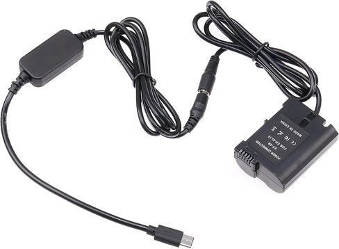 USB-C Type-C to Full Decoded EN-EL15 Dummy Battery Power Adapter Spring Cable for Nikon D500 D600 D610 D750 D780 D800 D810 D850 Z5 Z6 Z7 Z6II Z7II V1 D7000 D7100 D7200 D7500 Camera in Saudi Arabia