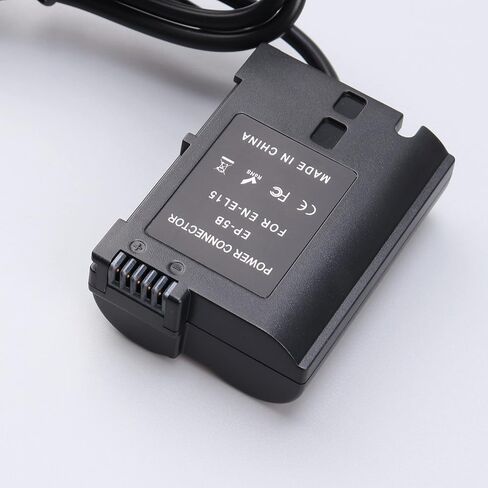 USB-C Type-C to Full Decoded EN-EL15 Dummy Battery Power Adapter Spring Cable for Nikon D500 D600 D610 D750 D780 D800 D810 D850 Z5 Z6 Z7 Z6II Z7II V1 D7000 D7100 D7200 D7500 Camera in Saudi Arabia