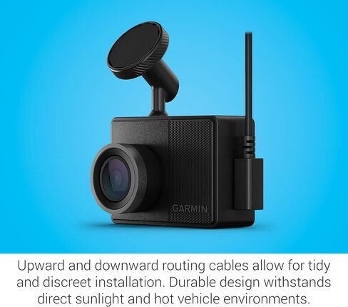 Garmin Dash Cam 57, 1440p, 140-degree FOV, Remotely Monitor Your Vehicle While Away with New Connected Features, Voice Control, Compact and Discreet, Includes Memory Card and Signature Series Cloth in Saudi Arabia