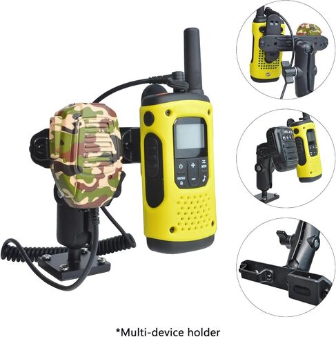Handheld Radio&Speaker Microphone Holder,Drill Base Mount W/Self-tapping Screws Adhesive Bottom,for Motorola Talkabout Cobra BaoFeng Kenwood Portable Walkie Talkie in Saudi Arabia