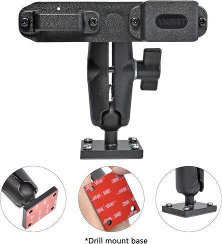 Handheld Radio&Speaker Microphone Holder,Drill Base Mount W/Self-tapping Screws Adhesive Bottom,for Motorola Talkabout Cobra BaoFeng Kenwood Portable Walkie Talkie in Saudi Arabia
