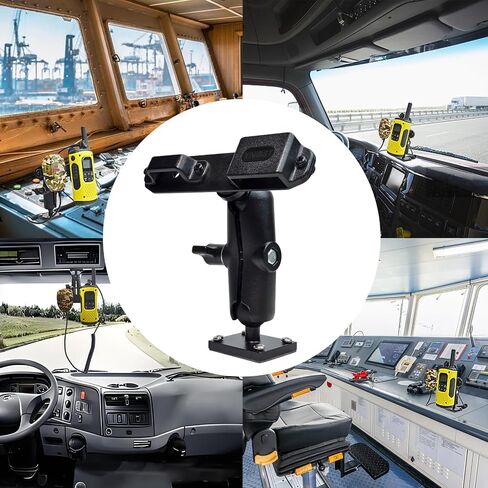 Handheld Radio&Speaker Microphone Holder,Drill Base Mount W/Self-tapping Screws Adhesive Bottom,for Motorola Talkabout Cobra BaoFeng Kenwood Portable Walkie Talkie in Saudi Arabia