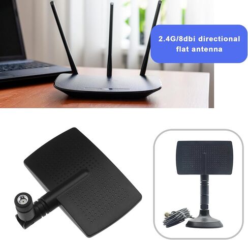1PC 8dBi High Gain Directional Panel Antenna RP-SMA Plug for Remote Control Applications Wireless Routers WiFi Signal Enhancement in Saudi Arabia
