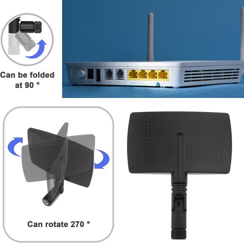 1PC 8dBi High Gain Directional Panel Antenna RP-SMA Plug for Remote Control Applications Wireless Routers WiFi Signal Enhancement in Saudi Arabia