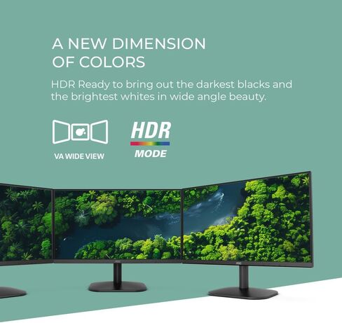 شاشة AOC 22B2HM2 مقاس 22 بوصة بدقة Full HD (1920 × 1080) 100 هرتز LED، مزامنة متكيفة، VGA x1، HDMI x1، خالية من الوميض، ضوء أزرق منخفض، HDR جاهز، VESA، ضبط الإمالة، مخرج سماعة الأذن، صديقة للبيئة in Kuwait