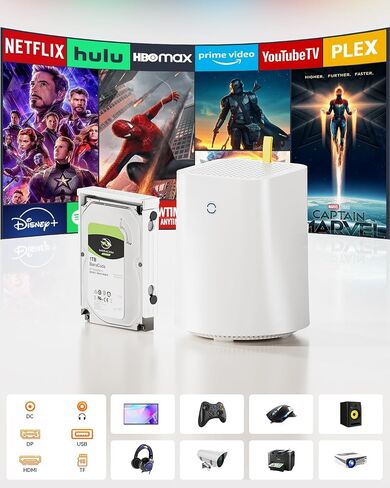 R7 AMD Ryzen7 5825U Mini PC 8C/16T, Support 44T（2 * 22T 2 Bay Storage ，3-in-1 Mini Computers 16GB DDR4 512G NVME SSD Windows 11 PRO Dual NVME WiFi 6 Dual 2.5G LAN Soft Router HTPC in Saudi Arabia