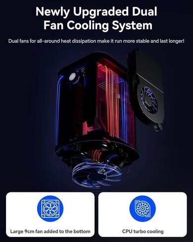 R7 AMD Ryzen7 5825U Mini PC 8C/16T, Support 44T（2 * 22T 2 Bay Storage ，3-in-1 Mini Computers 16GB DDR4 512G NVME SSD Windows 11 PRO Dual NVME WiFi 6 Dual 2.5G LAN Soft Router HTPC in Saudi Arabia