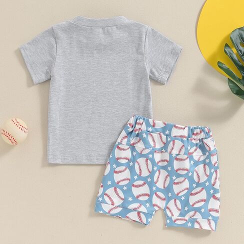 Toddler Baby Boy Summer Outfit Short Sleeve T Shirt Top Casual Shorts Set Infant Newborn Clothes 6 12 18 24 Month 2T in Saudi Arabia