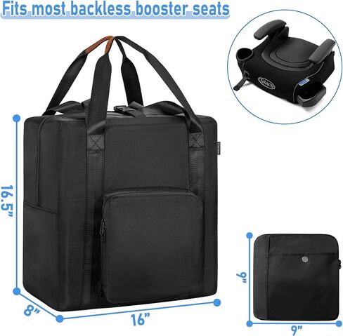 حقيبة سفر لمقعد السيارة معززة بدون ظهر من توريبيو لشيكو/جراكو/كوسكو، متوافقة مع جيب جي بي، حقائب حمل لعربات الأطفال للتحقق من بوابة الطائرة in Kuwait