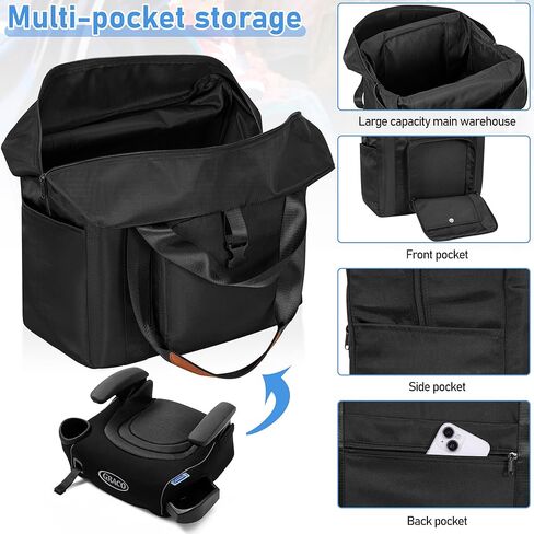 حقيبة سفر لمقعد السيارة معززة بدون ظهر من توريبيو لشيكو/جراكو/كوسكو، متوافقة مع جيب جي بي، حقائب حمل لعربات الأطفال للتحقق من بوابة الطائرة in Kuwait