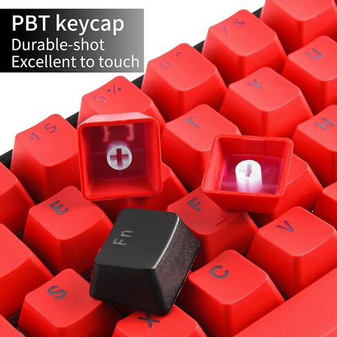 Guffercty kred Mechanical Keyboard 60 Percent Hot Swappable Wired Keyboard Programmable with PBT Keycaps for PC Mac Gamer (Brown Switch, 61 Sea) in Saudi Arabia