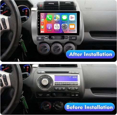 2+32G 10.1-inch Android 12 Car Stereo for Honda Fit 2004-2007 IPS Touchscreen Screen Car Radio with Carplay & Android Auto Support Backup Camera GPS FM Navi BT SWC in Saudi Arabia