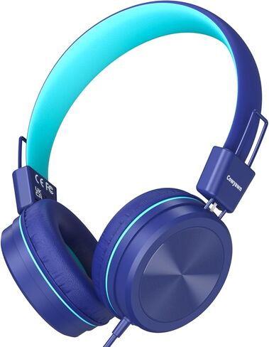 سماعات رأس للأطفال، سماعات رأس للأطفال الصغار مع محدد صوت آمن 94 ديسيبل، سماعات رأس مدرسية سلكية للأطفال مع تصميم مرن وقابل للتعديل للأولاد والبنات (أخضر) in Kuwait