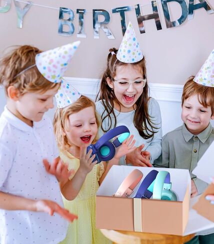 سماعات رأس للأطفال، سماعات رأس للأطفال الصغار مع محدد صوت آمن 94 ديسيبل، سماعات رأس مدرسية سلكية للأطفال مع تصميم مرن وقابل للتعديل للأولاد والبنات (أخضر) in Kuwait