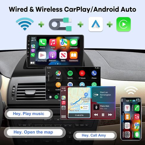 [2G+64G] Car Radio for BMW X3 E83 2004 2005 2006 2007 2008 2009 2010 2011 2012, Android 13 Touch Screen Car Play Stereo, Carplay/Android Auto/EQ Audio/Bluetooth/SWC in Saudi Arabia