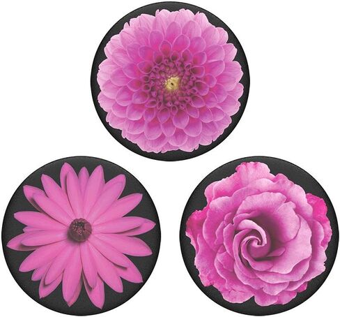 PopSockets PopMinis: مقابض صغيرة للهواتف والأجهزة اللوحية (3 عبوات) - قوة الزهور in Saudi Arabia