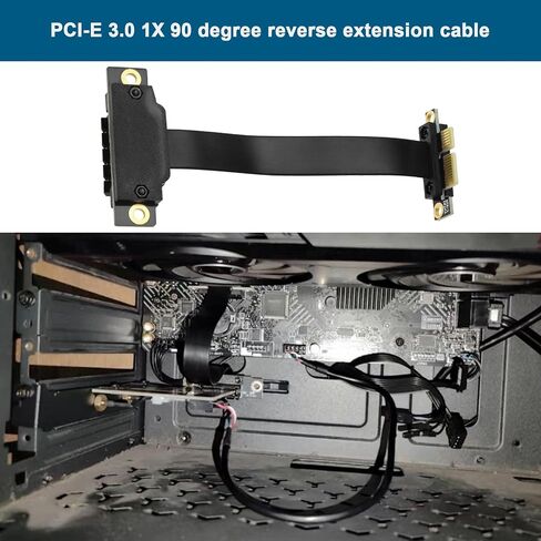 The Lord of the Tools PCIE Extension Cable Double 90 Degree High Speed PCI Express 3.0 Male to Female Up Riser Card Wireless Network Card Sound Card Connection Cable (5cm) in Saudi Arabia