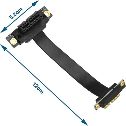 The Lord of the Tools PCIE Extension Cable Double 90 Degree High Speed PCI Express 3.0 Male to Female Up Riser Card Wireless Network Card Sound Card Connection Cable (5cm) in Saudi Arabia